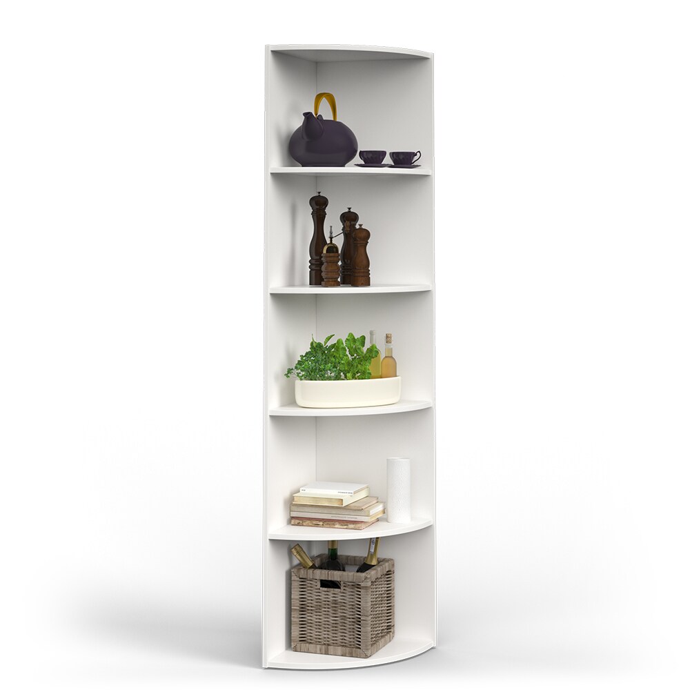 VICCO Eckregal ECKI 180 x 40 cm Weiß - Küchenregal Badregal Winkelregal Regal