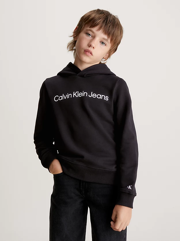 Moletom infantil com capuz e logo