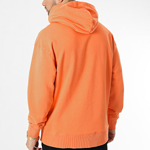Sweat Capuche Relaxed XS Badge Orange