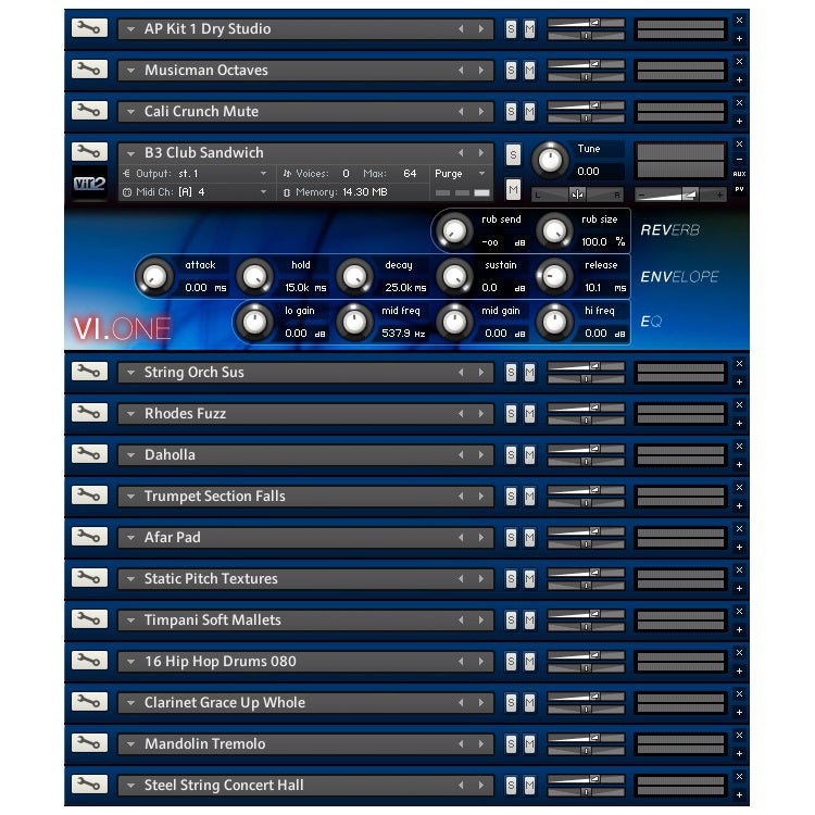 VIR2 VI ONE workstation software plug-in
