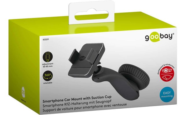 Goobay HALTER Universal (Saugfuß) Long LC Saugnapf Smartphone KfZ-Halterung