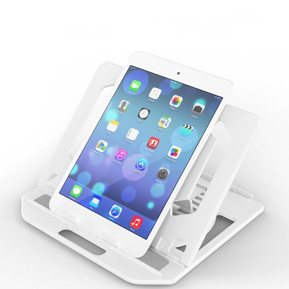 360° Drehbarer MacBook / Laptop Kühler Ständer Halterung mit Lüftungsschlitzen   Handy Halterung (bis 20kg) - Weiss