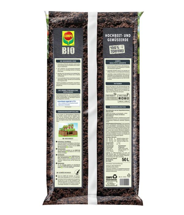 COMPO BIO Hochbeet- und Gemüseerde, torffrei,
