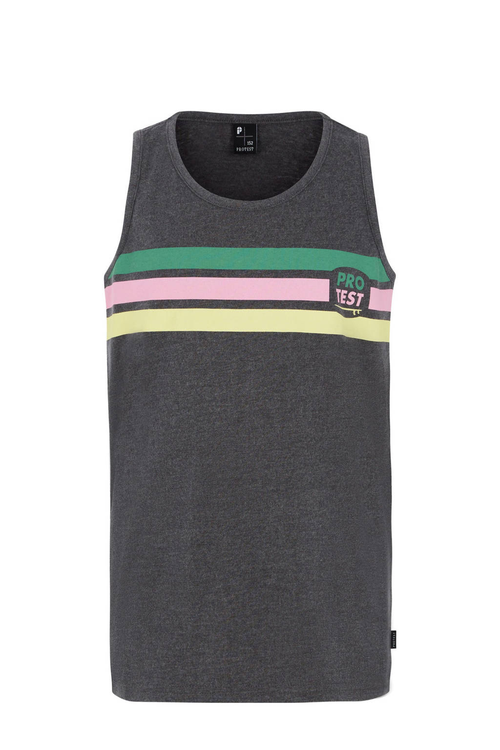 Protest gestreepte singlet grijs