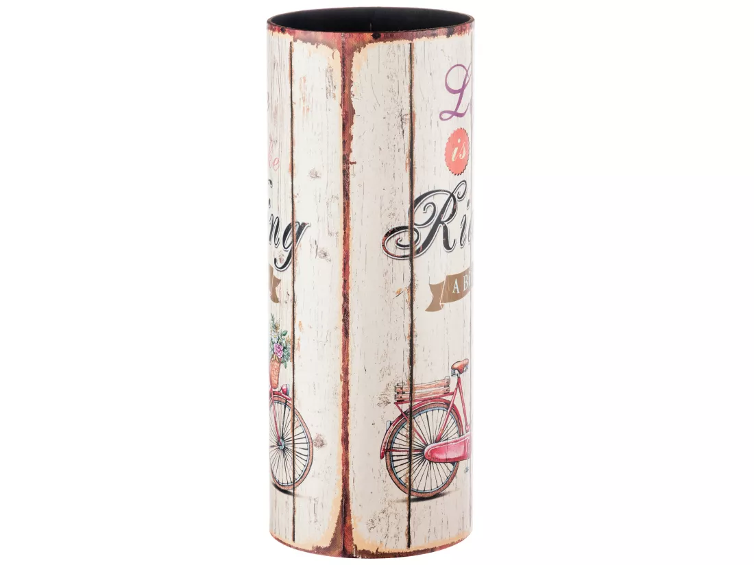 Porte- Parapluies Canvas Ronde Beige Rangement 49x20x20