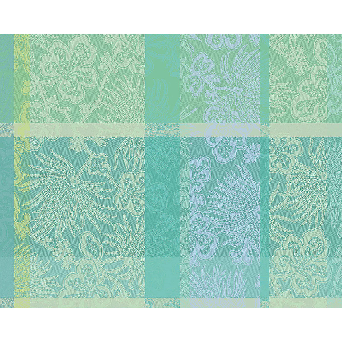 Set pur coton vert 40X50 Garnier Thiebaut