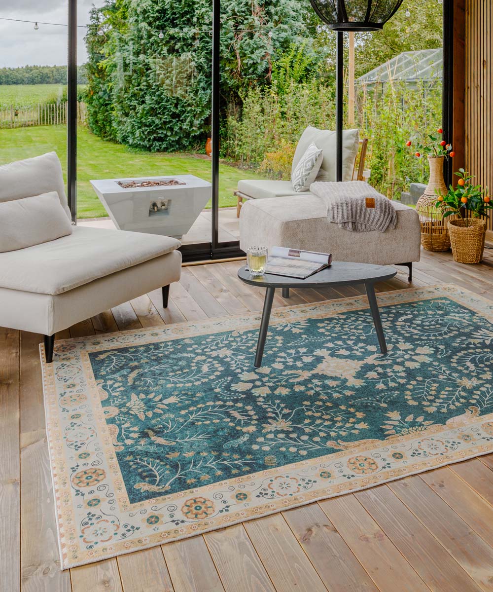 Heritaged Vintage buitenkleed - Valenca Sera groen - 80x150 cm