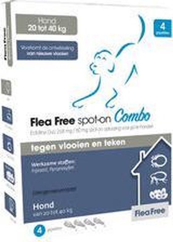Flea Free Spot-On Combo Hond 20-40 kg - 4 pipetten