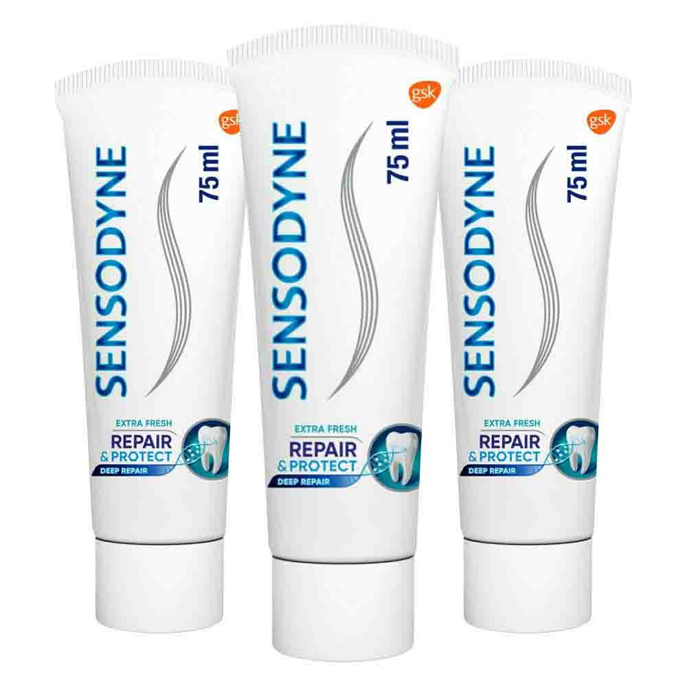 3x Sensodyne Tandpasta Repair & ProtectExtra Fresh75 ml
