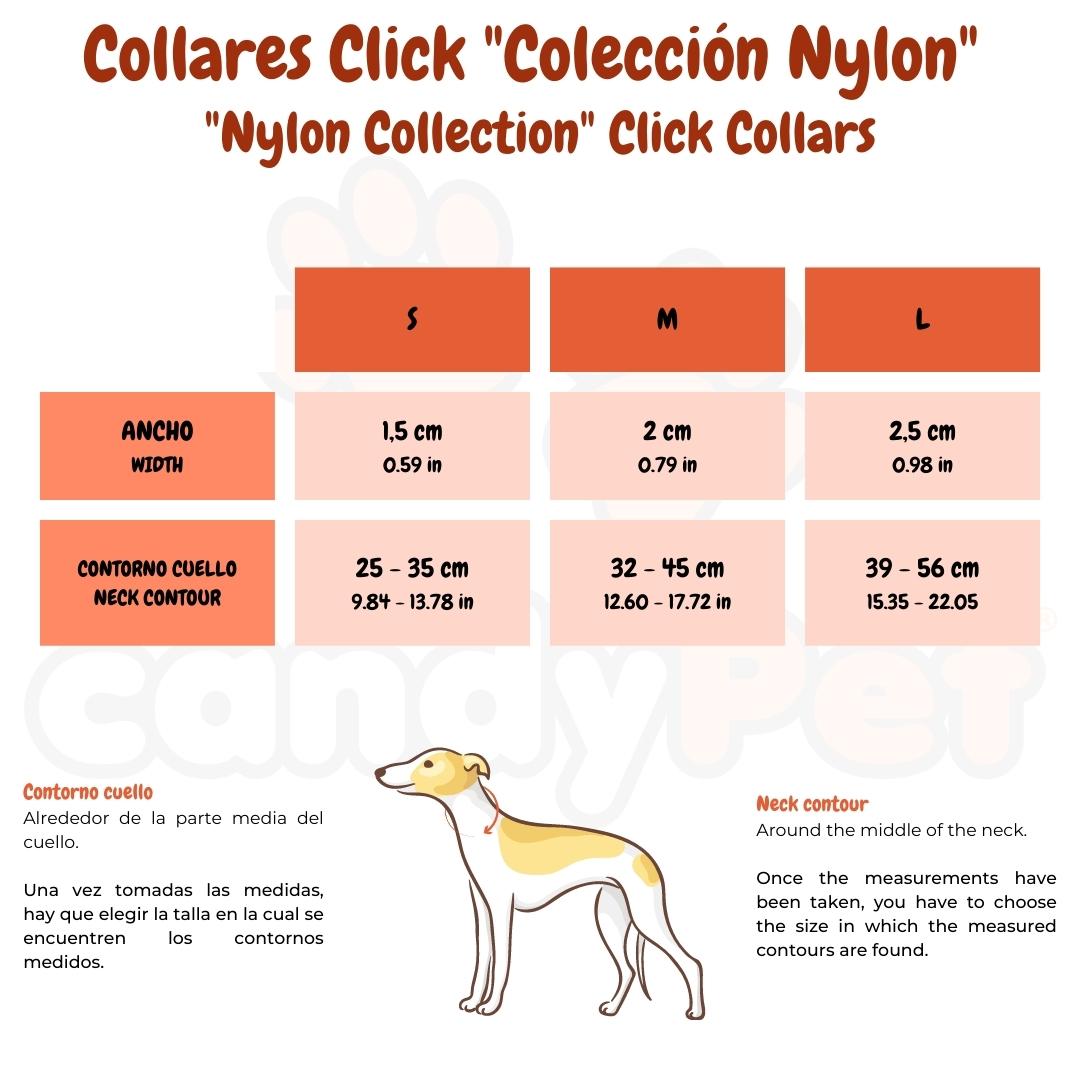 Coleira de nylon com fecho de pressão – Candyberry