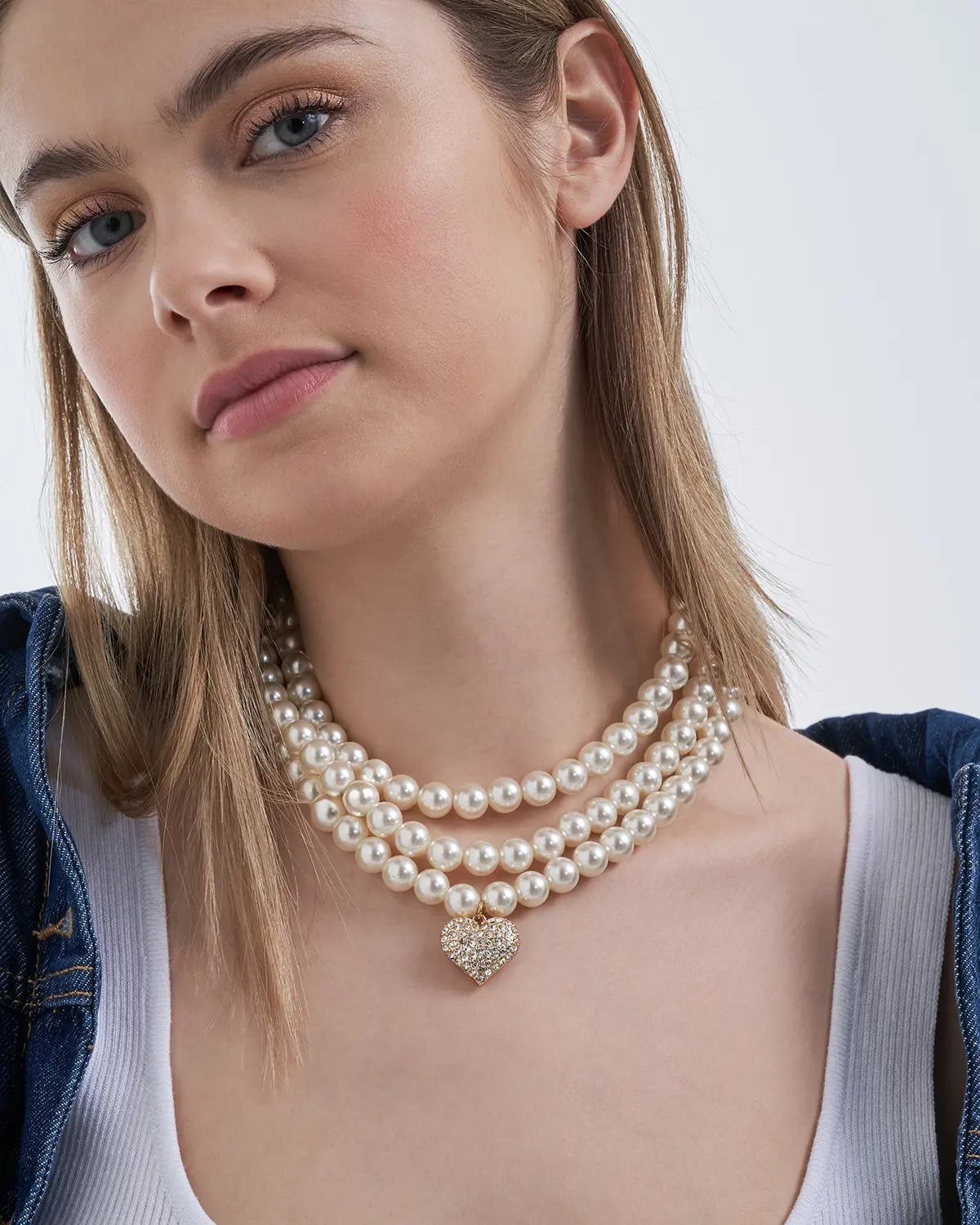 Layering Kette - Pearl Heart