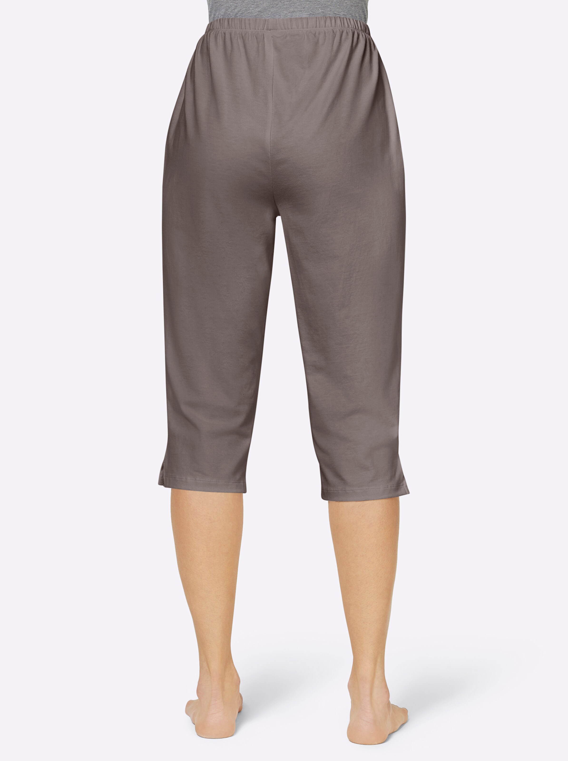 feel good Capri-Hosen in petrol + taupe