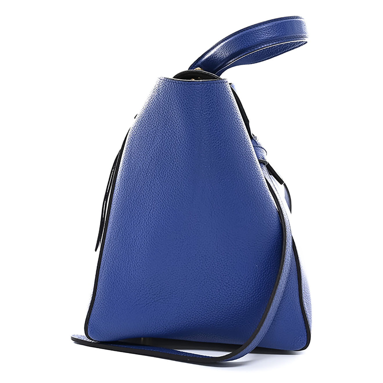 Celine Sac à main Belt en Cuir bleu - Très bon état - L.31 cm