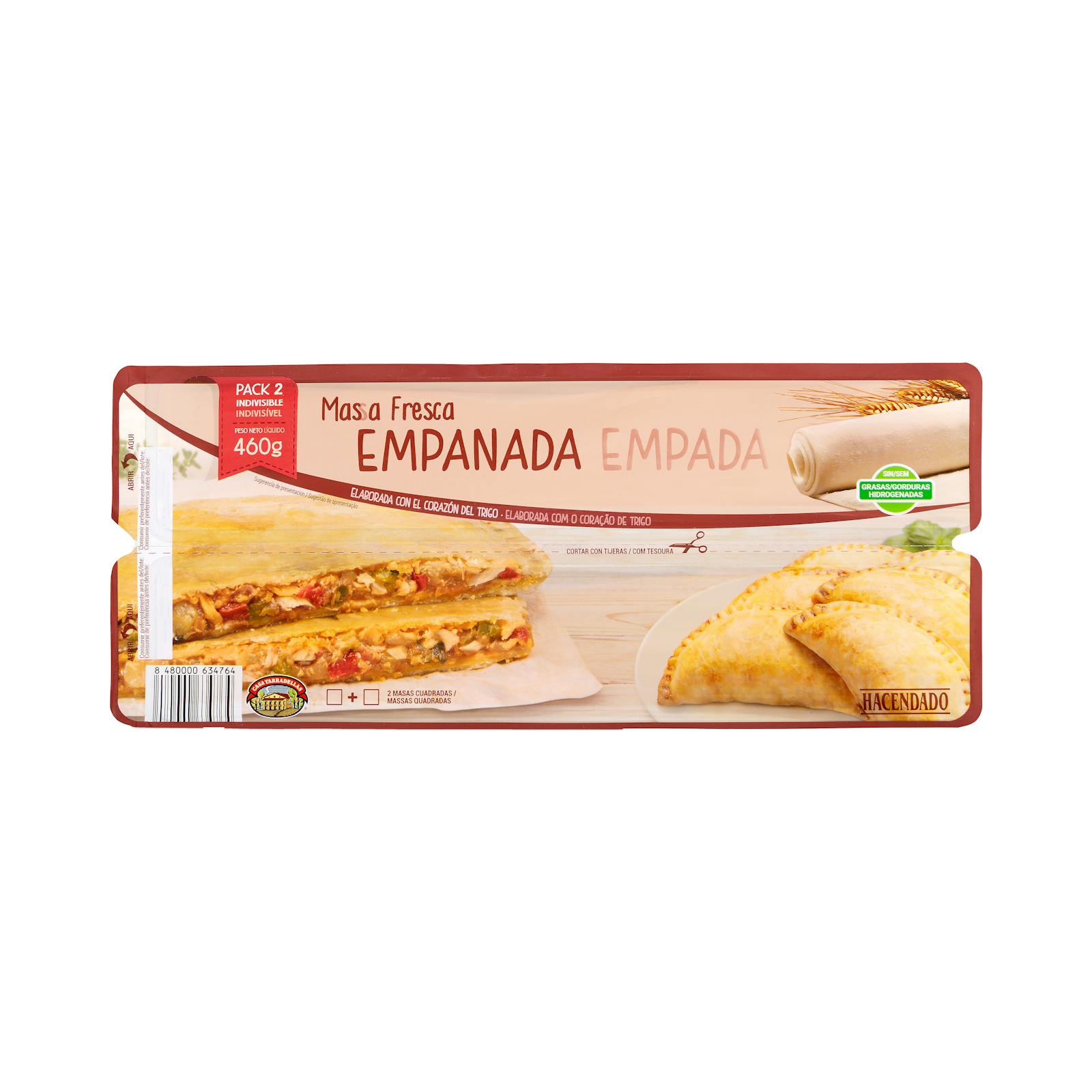Pâte empanada fraîche Hacendado