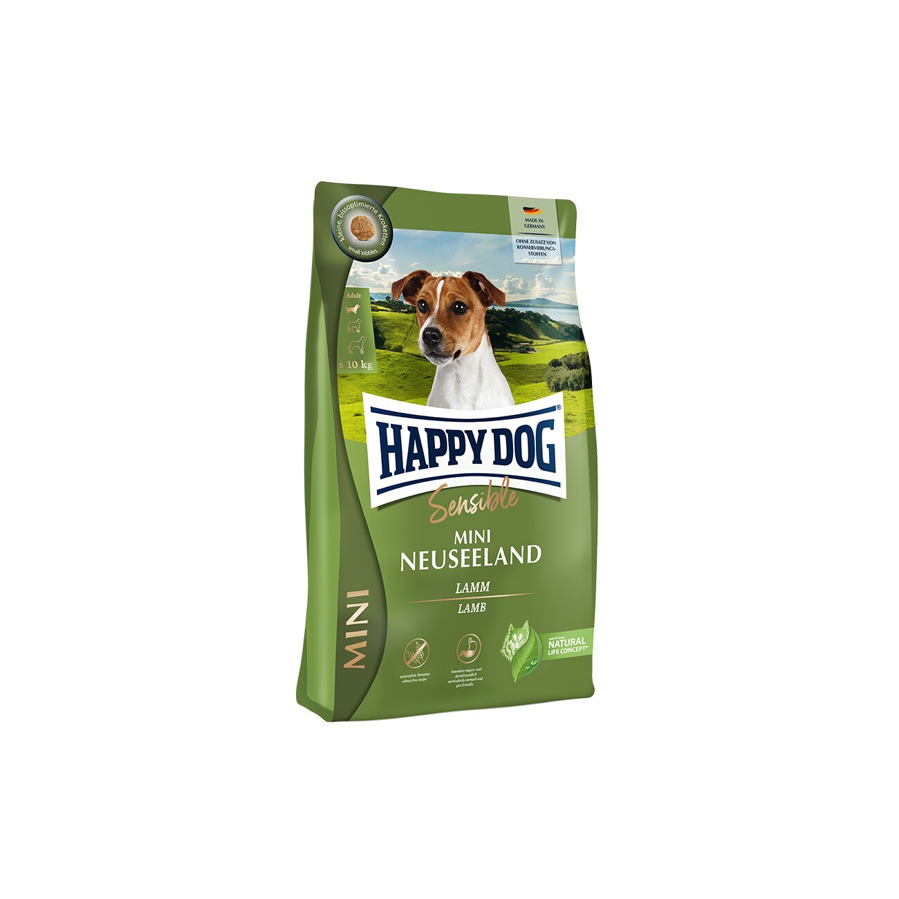 HAPPY DOG Sensible Trockenfutter Hund Adult, Mini Neuseeland 800 g