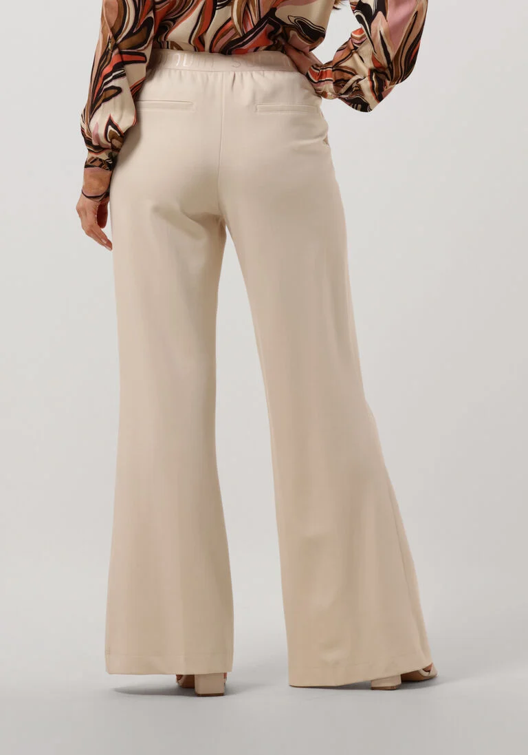 SUMMUM witte summum wijde broek trousers boot cut punto milano (4s2197)