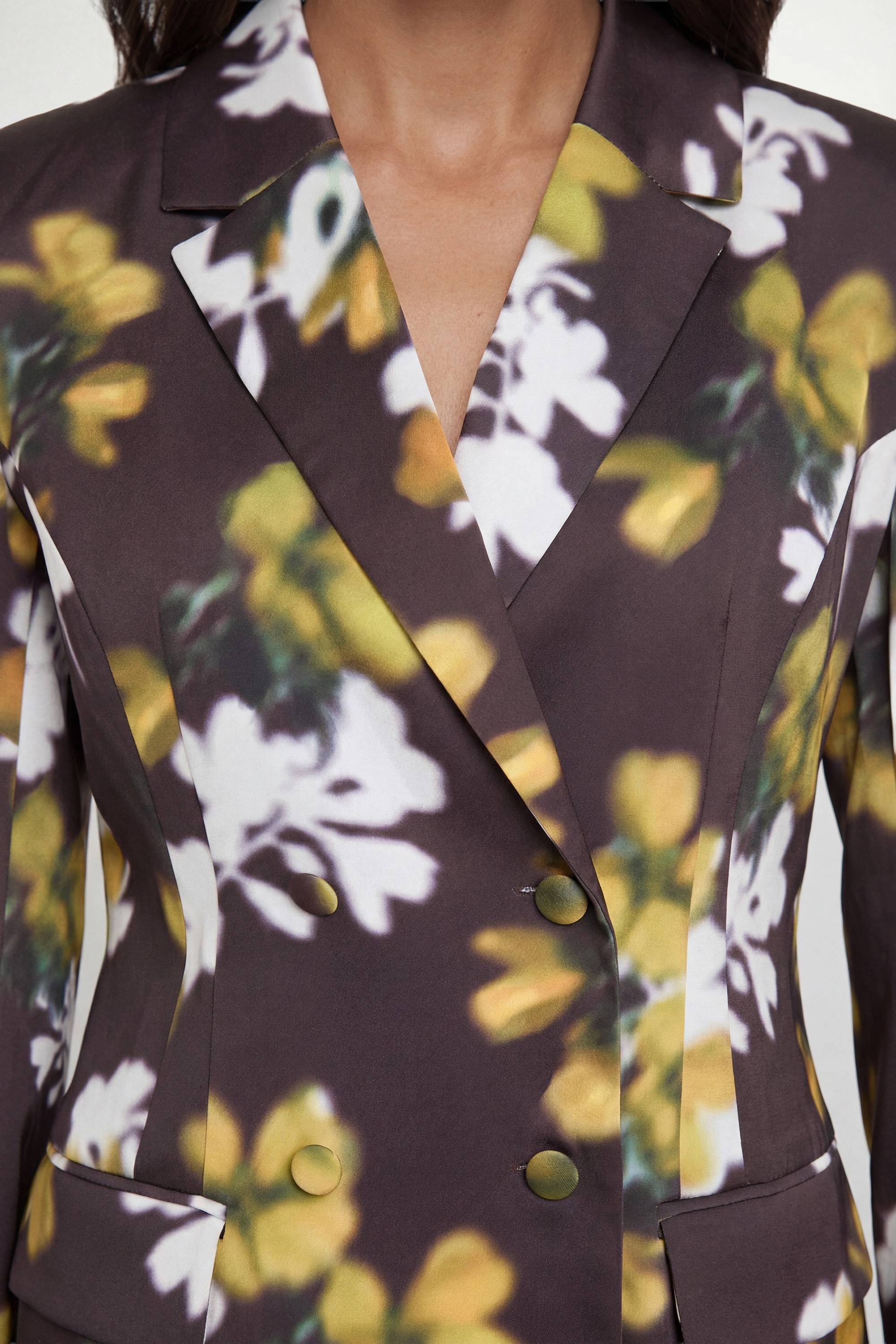 Wallis Ensemble Coordonné Blazer Fleuri En Satin