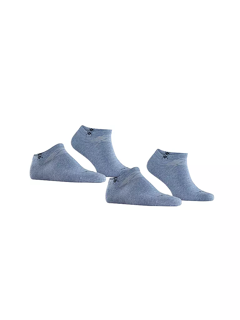 BURLINGTON Herren Sneaker Socken EVERYDAY 2-er Pkg. 40-46 light jean blau