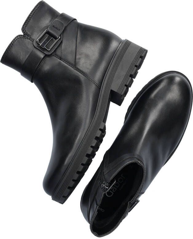 GABOR Enkellaarsjes Dames 762 Maat: 40 5 Materiaal: Leer Kleur: Zwart
