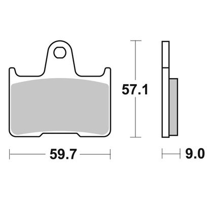 Plaquettes de freins SBS 765LS Sinter Métal Fritté arrière