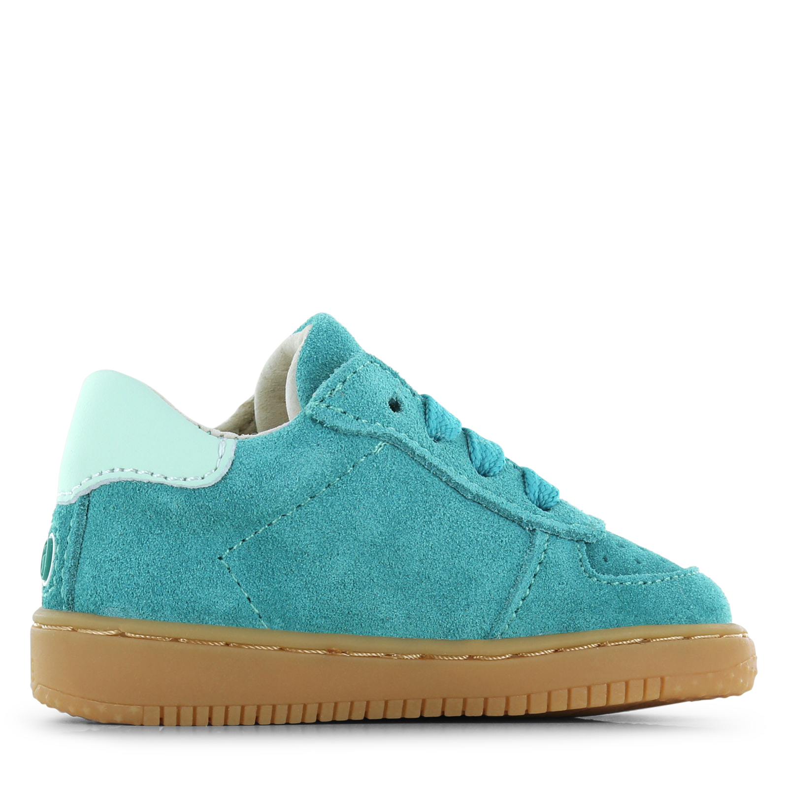 Shoesme turquoise sneakertje Microfiber leer, Suède | Uni schoenen