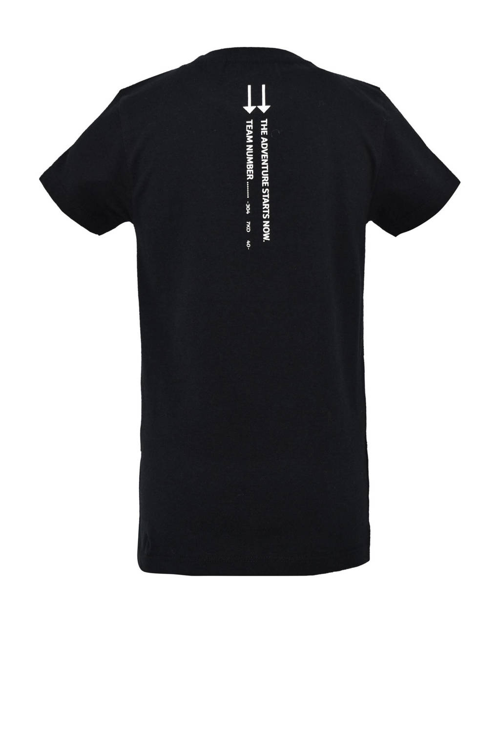 KIDDO T-shirt Ferdi met tekst zwart