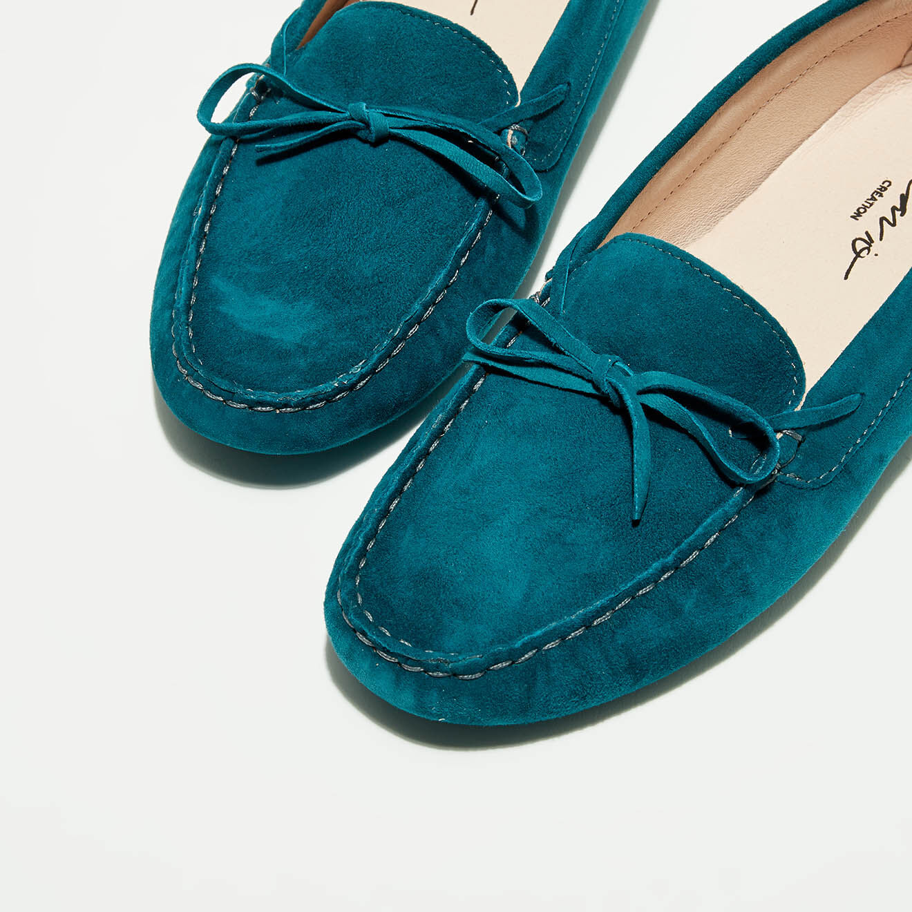 Flavio Création Mocassins en Velours de Cuir Mariela bleu foncé/noir