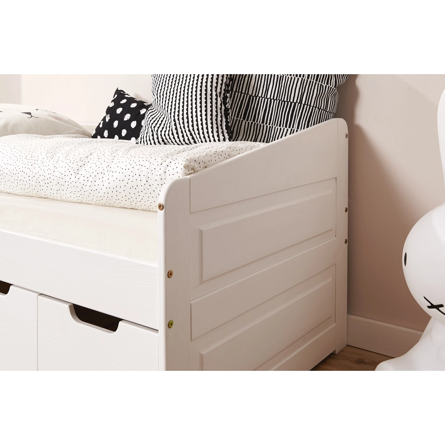 TiCAA Sofabett Micki mini mit 4 Schubladen