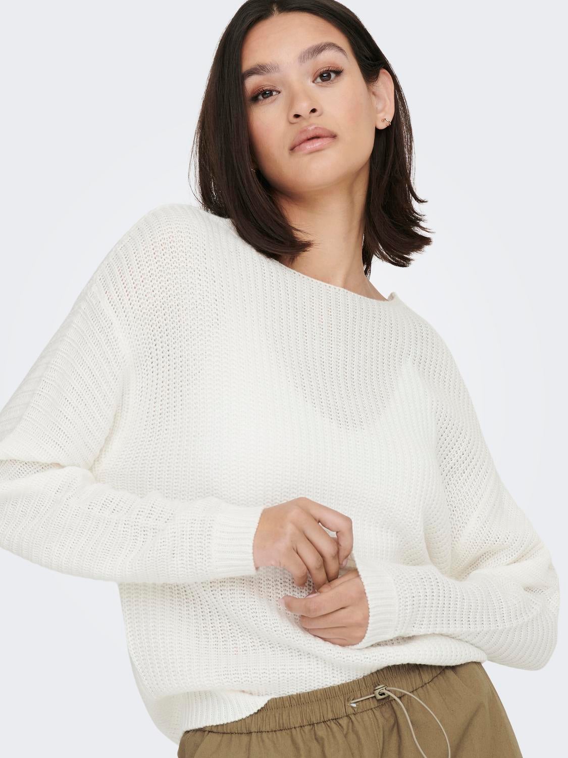 JDYJUSTY Strickpullover Cloud Dancer