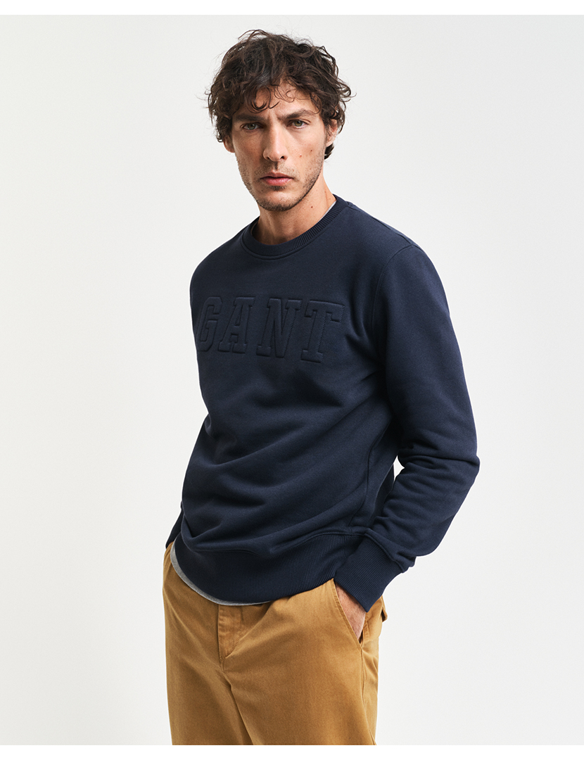 Embroidered Blue Sweatshirt