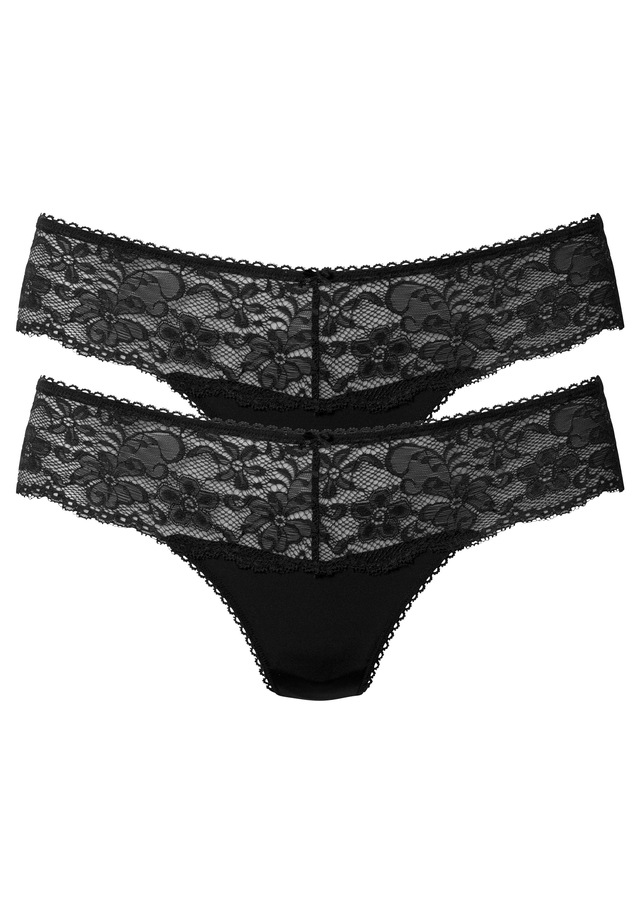 Nuance String, 2 Stk. Dessous mit breitem Spitzenband
