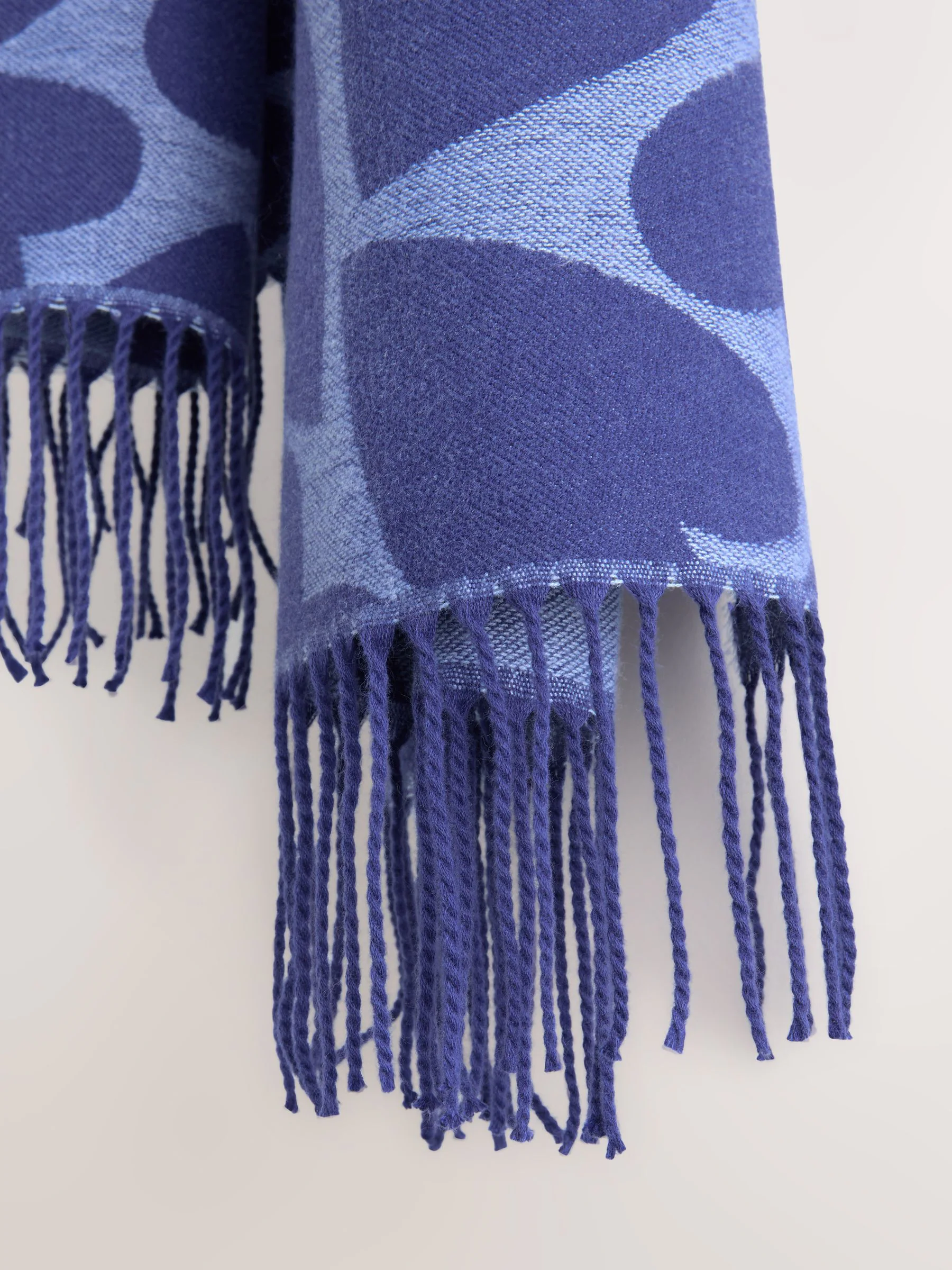 Marineblauw hartenprint - Halfzware sjaal