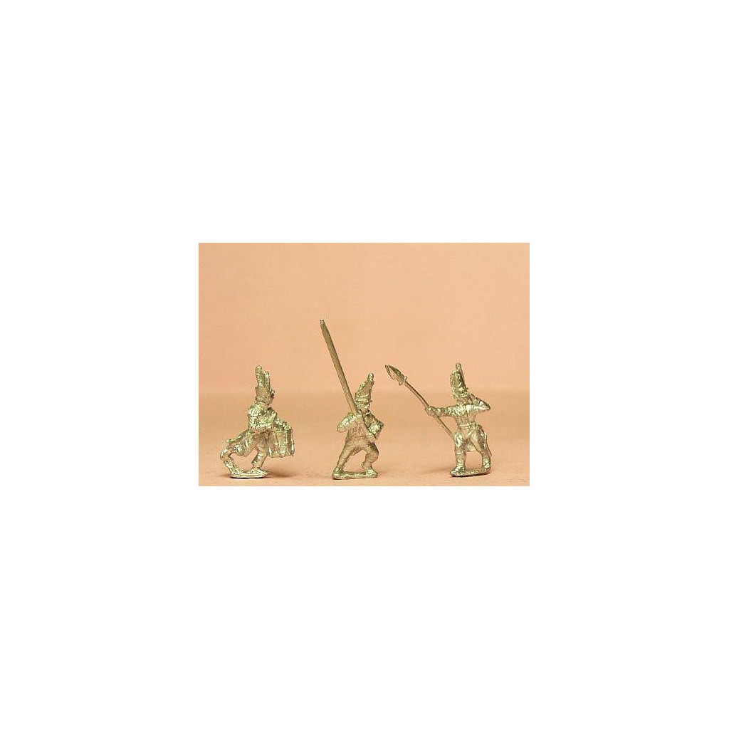Prussian 1806-08: Command: Grenadier Officer, Standard Beaer and Drummer