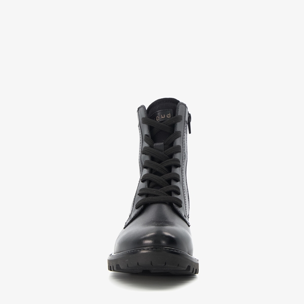 Bugatti leren dames veterboots zwart