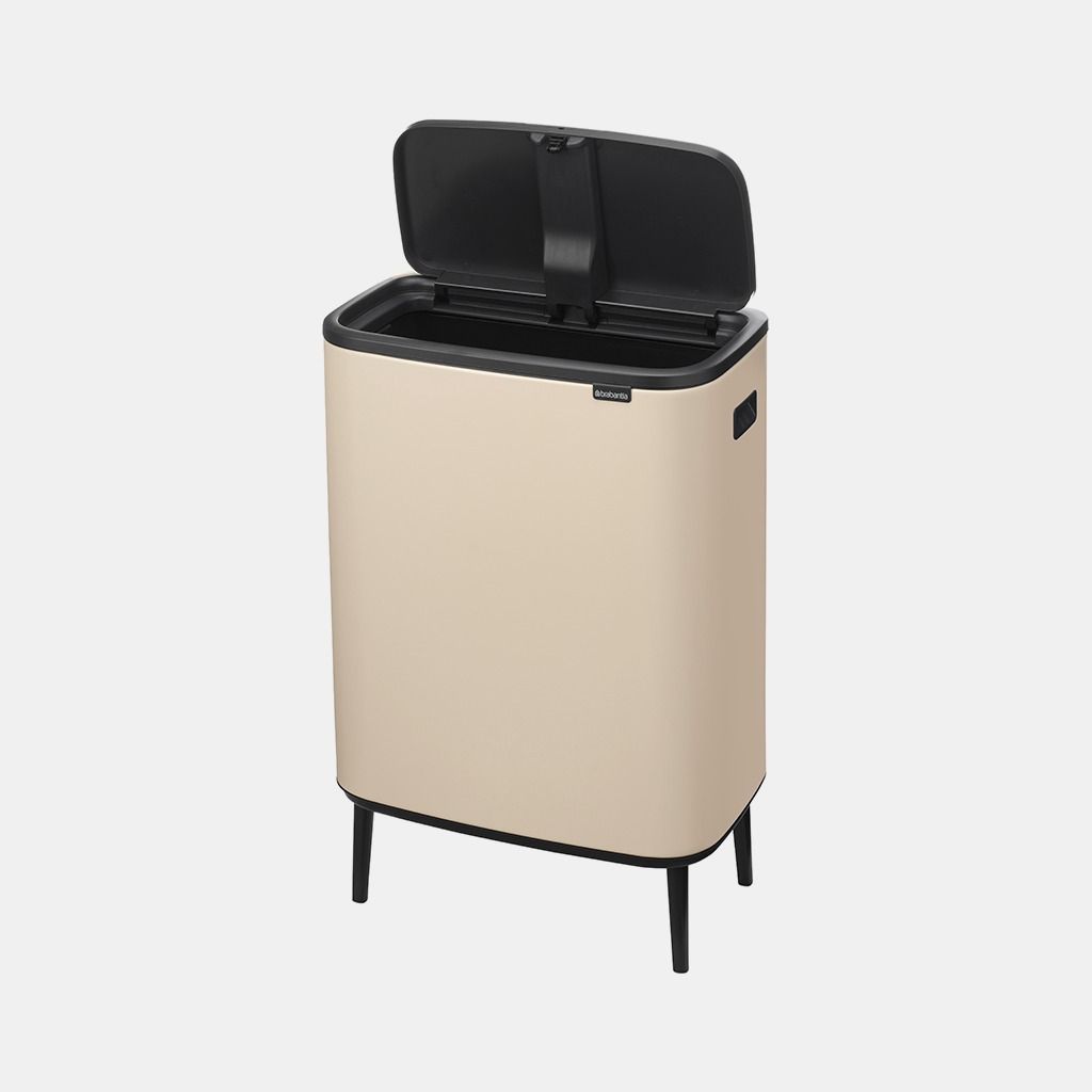 Bo Touch Bin Hi, met 1 binnenemmer, 60 liter - Soft Beige