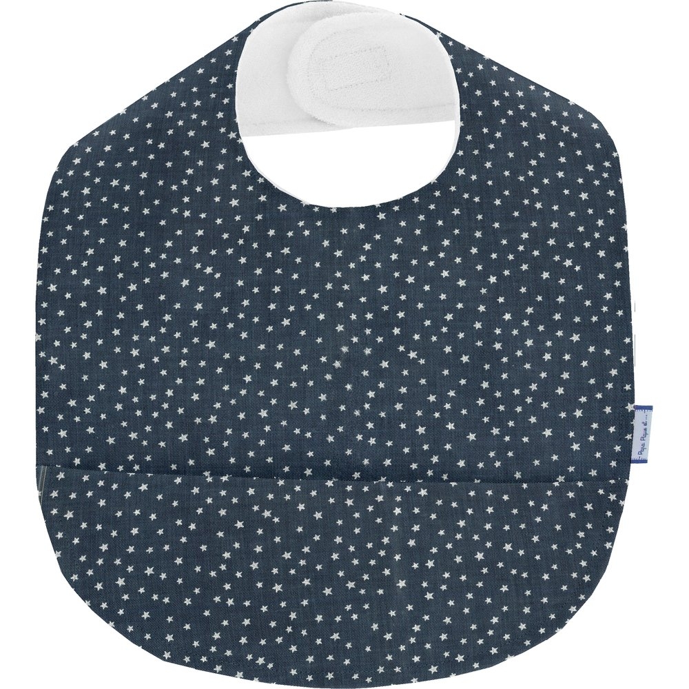 Bavoir Tissu Plastifié Etoile Argent Jean