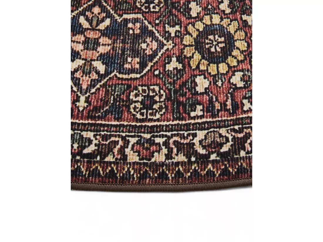 Tapis lavable George Multicouleur/Rouge ø 160 cm rond