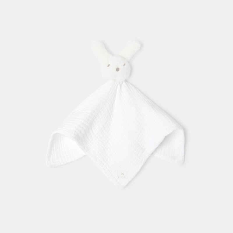 Doudou-lange lapin blanc naissance Absorba Blanc