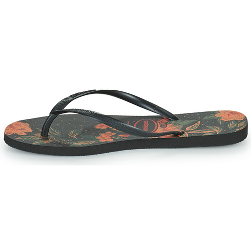 Havaianas - SLIM ORGANIC - Noir / Orange