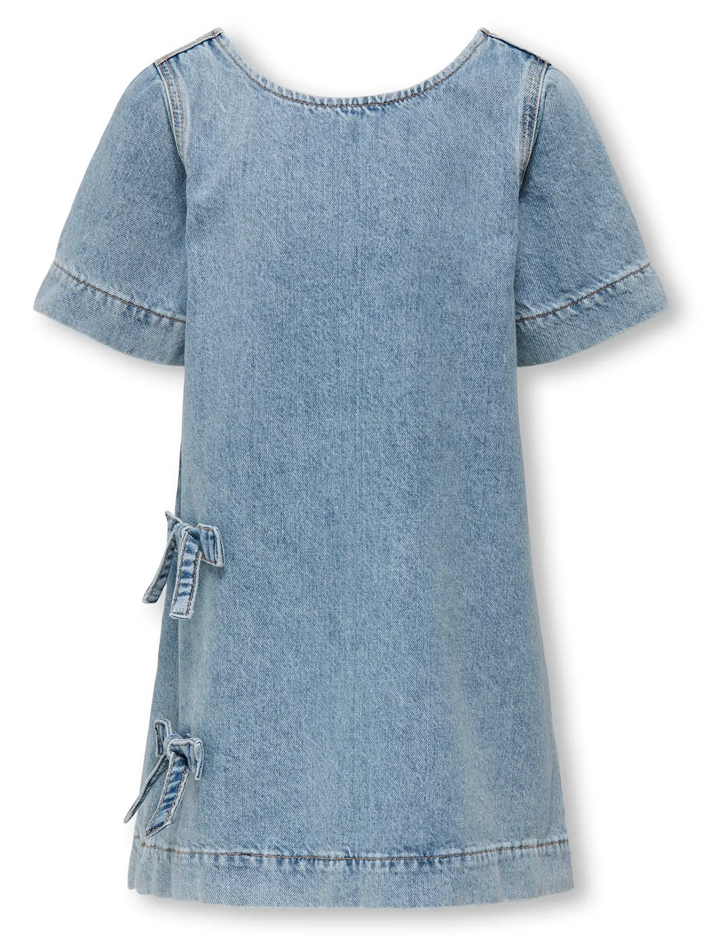 Gigi Bow Short Sleeve A-Shape Dress Denim