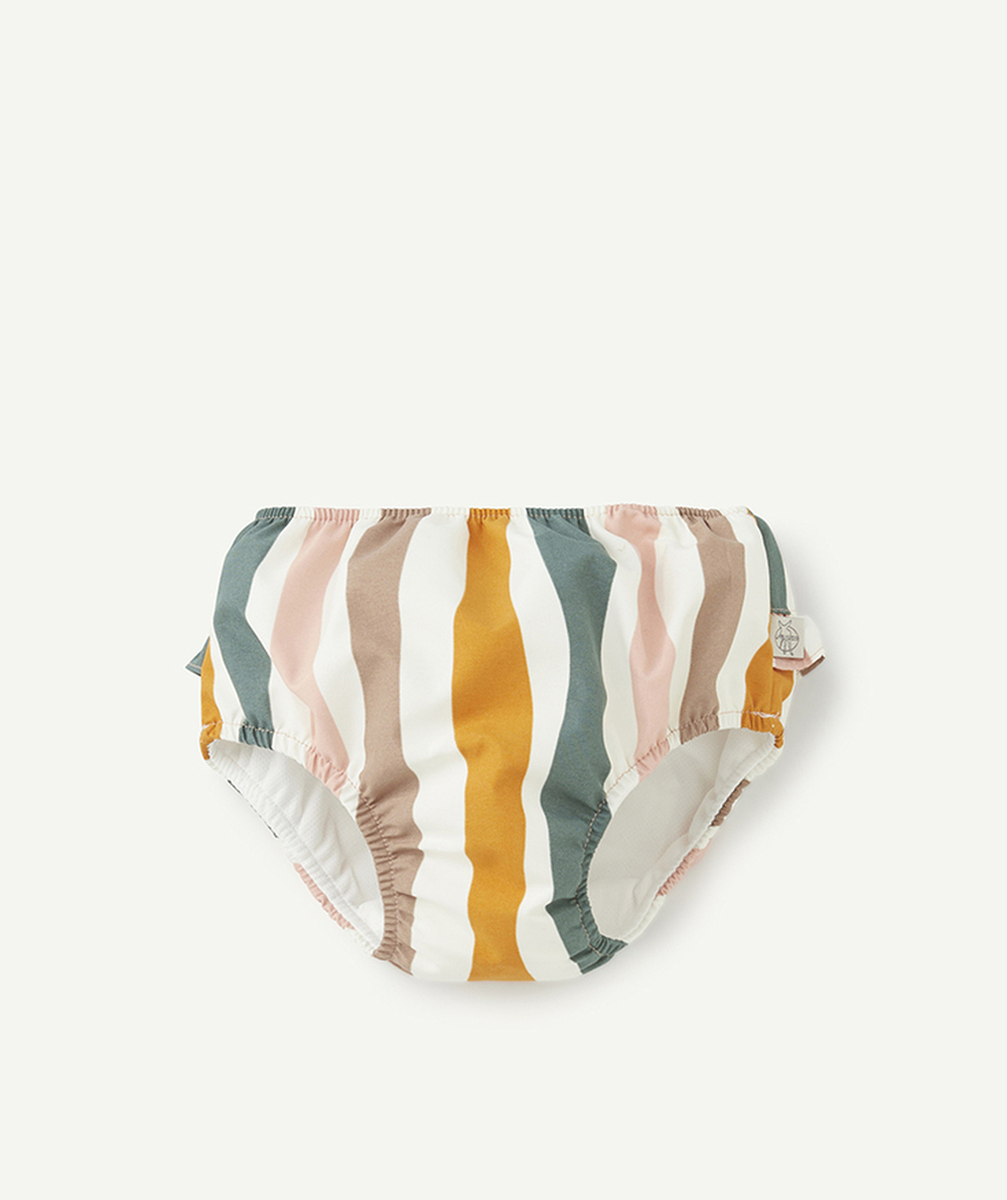 LASSIGMAILLOT DE BAIN COUCHE RÉUTILISABLE BÉBÉ FILLE AVEC RAYURES COLORÉES