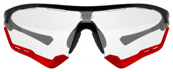 Scicon Sports Aerotech Regular Photochromic Lunettes De Soleil De Performance Sportive (Scnxt Red Fotocromic/Luminosité Noire)