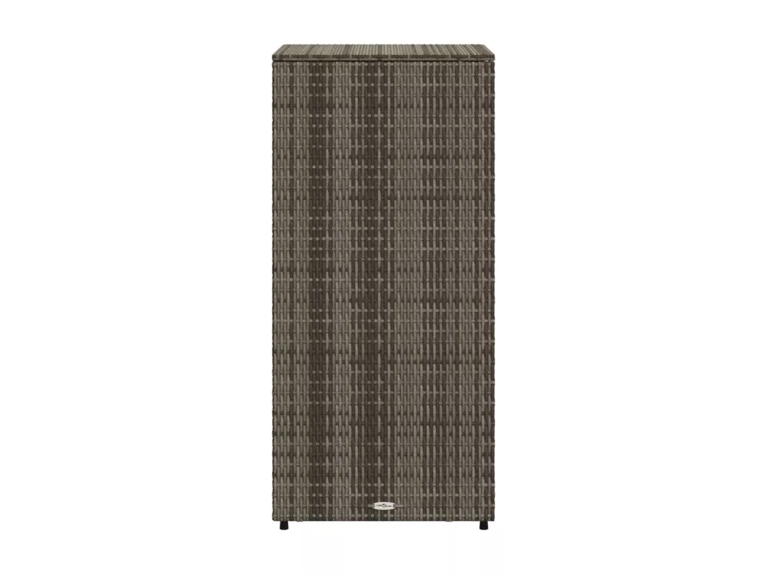 Armoire de rangement de jardin gris 50x55x115 cm résine tressée