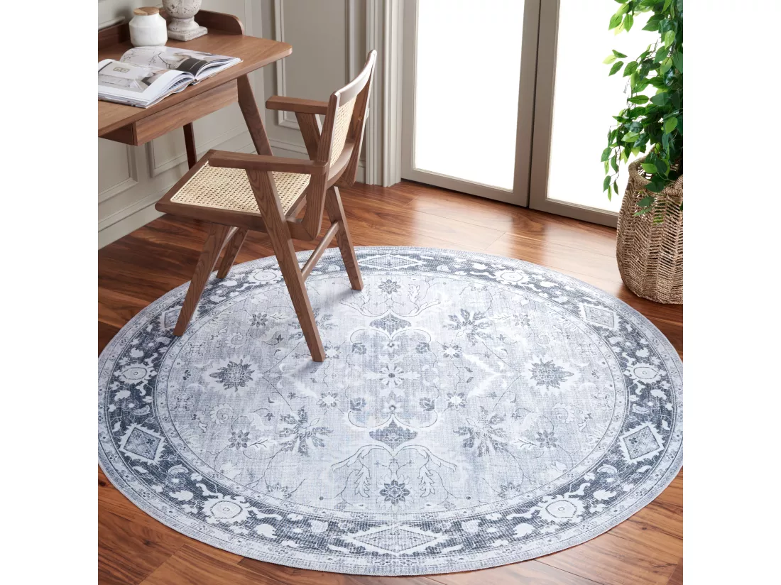 Tapis Light Grey & Grey Green 183 X 183 cm - Cadence