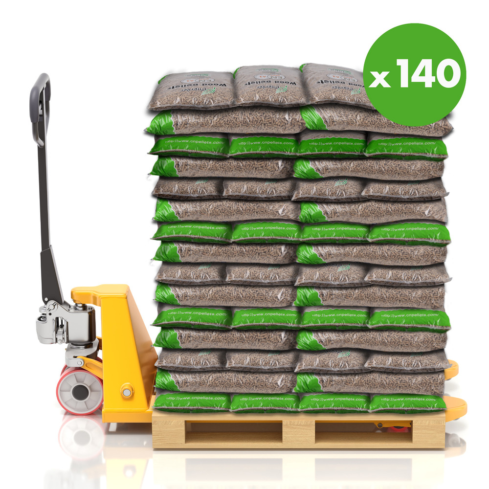 Wood pellets - granulés de bois 140 sacs de 15 kg - haute qualité et haute performance technique - combustion propre et ecologique -