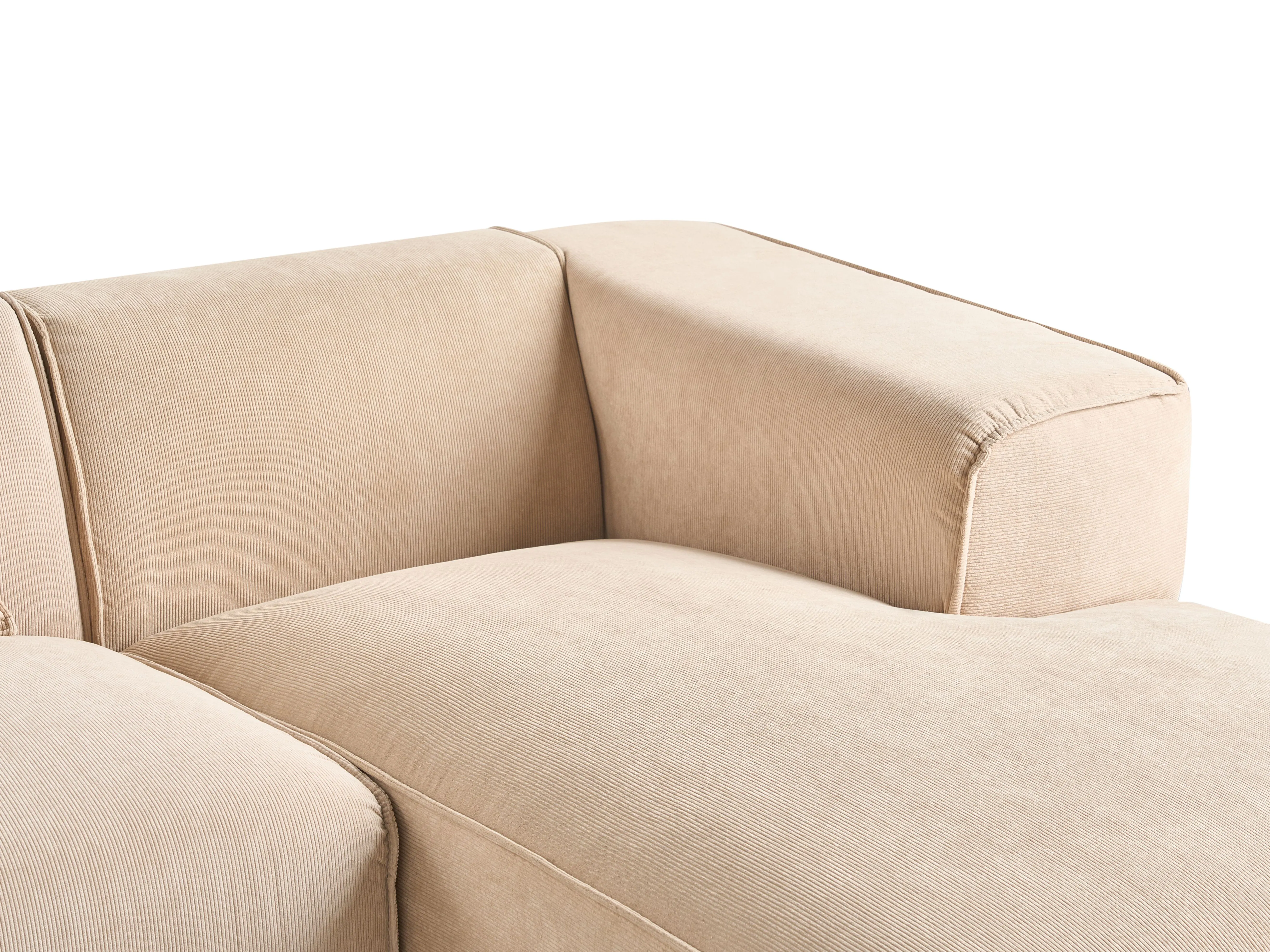 Hoekbank 3-zits DOLVA Corduroy Beige linkszijdig