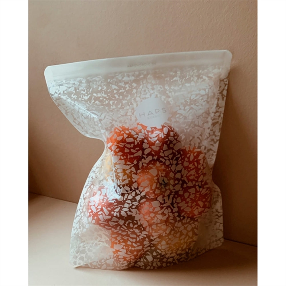 Køb Haps Nordic Transparent Terazzo Genanvendelige Snack Poser Blandet Pakke