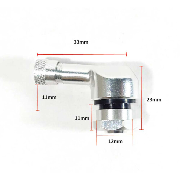 Dafy Moto - Valve Aluminium Coudée 11,3 mm Argent