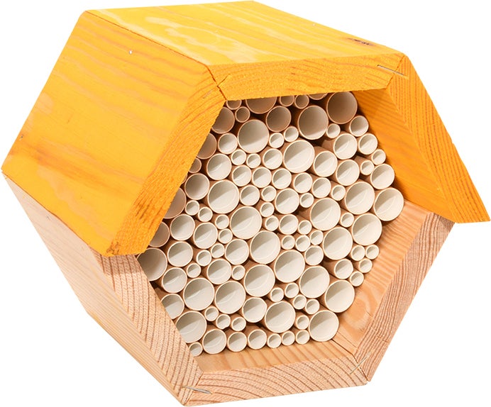 Esschert Design bijenhuis geel 14,8 x 14,6 x 12,8 cm