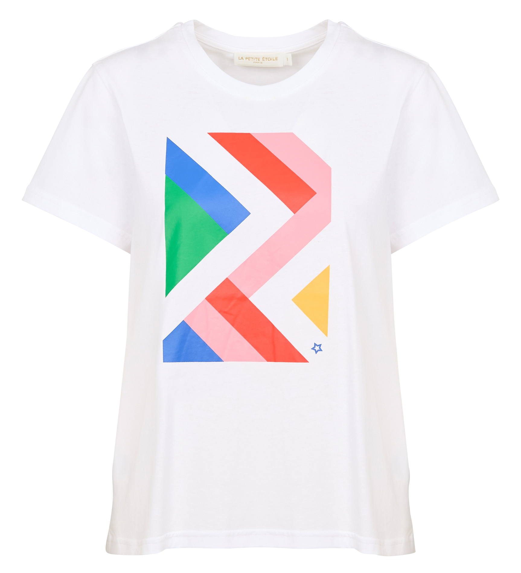 TAL - Tee-shirt droit col rond en coton | Blanc